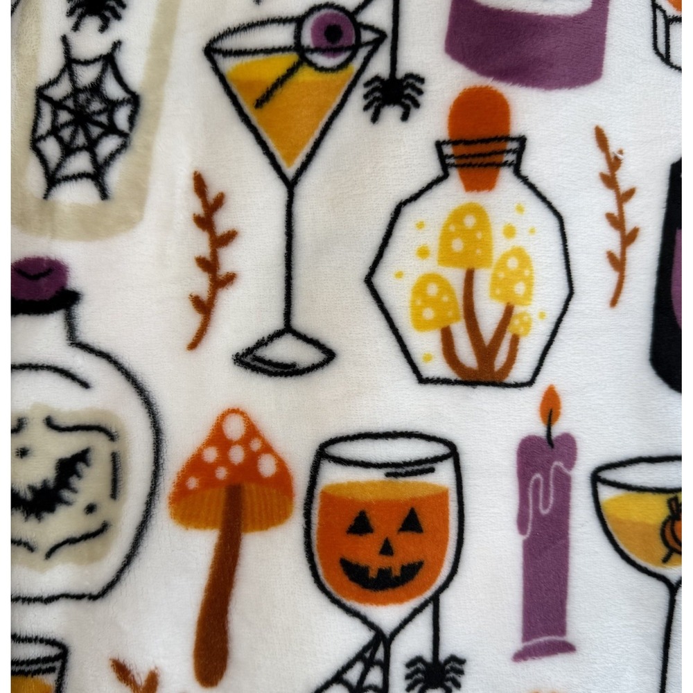 Halloween Collection Luxury Fleece Throw Blanket 50x70 Potion Poison Bottles